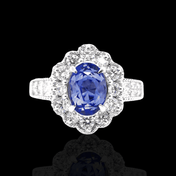 GIA Certified Unheated Ceylon Sapphire Ring