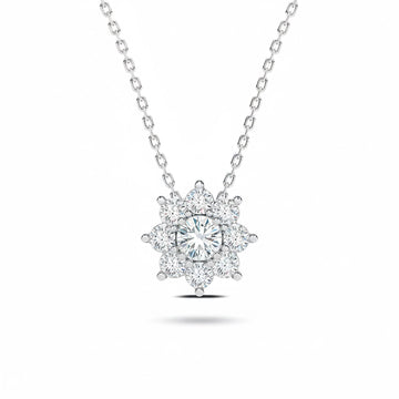 14K White Gold Diamond Pendant