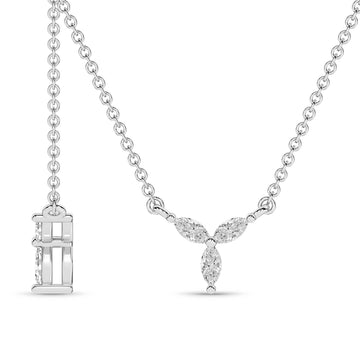 14K White Gold Diamond Pendant
