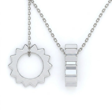 14K White Gold Pendant