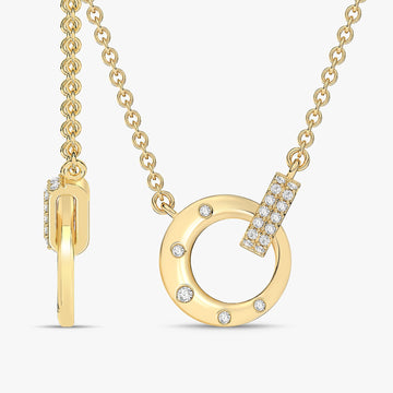 14K Yellow Gold Diamond Pendant