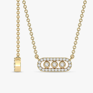 14K Yellow Gold Diamond Pendant