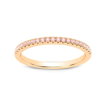 14K Rose Gold Pink Diamond Ring