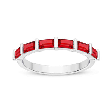 14K White Gold Ruby Ring