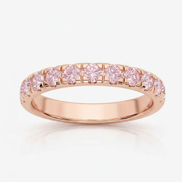 14K Rose Gold Pink Diamond Ring