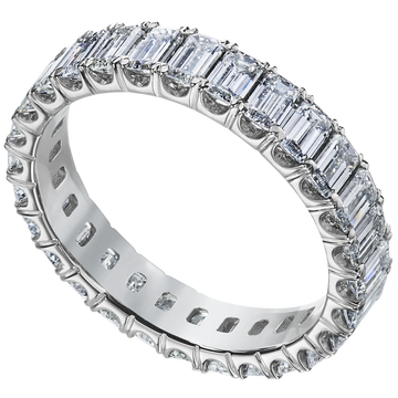 Emerald Cut Diamond Eternity Band, 2.80 ctw