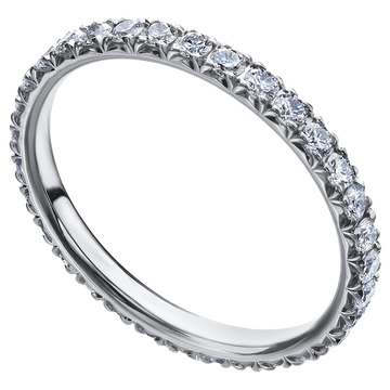Fishtail Pavé Diamond Eternity Ring, 0.67 ctw