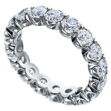 Scallop-Set Diamond Eternity Band, 3.09 ctw
