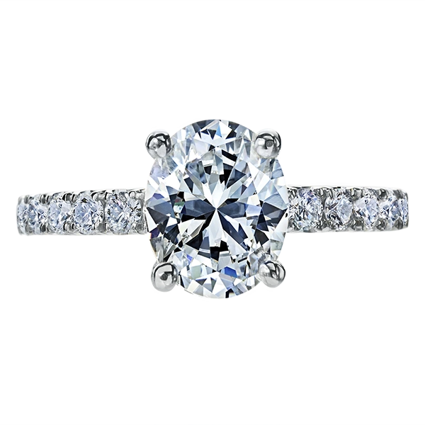 Fishtail Pavé Diamond Engagement Ring, 0.48 ctw