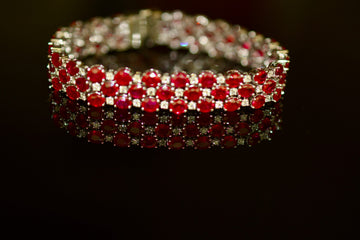 Natural Ruby and Diamond Bracelet