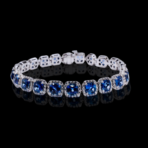 Elegant sapphire and diamond bracelet.